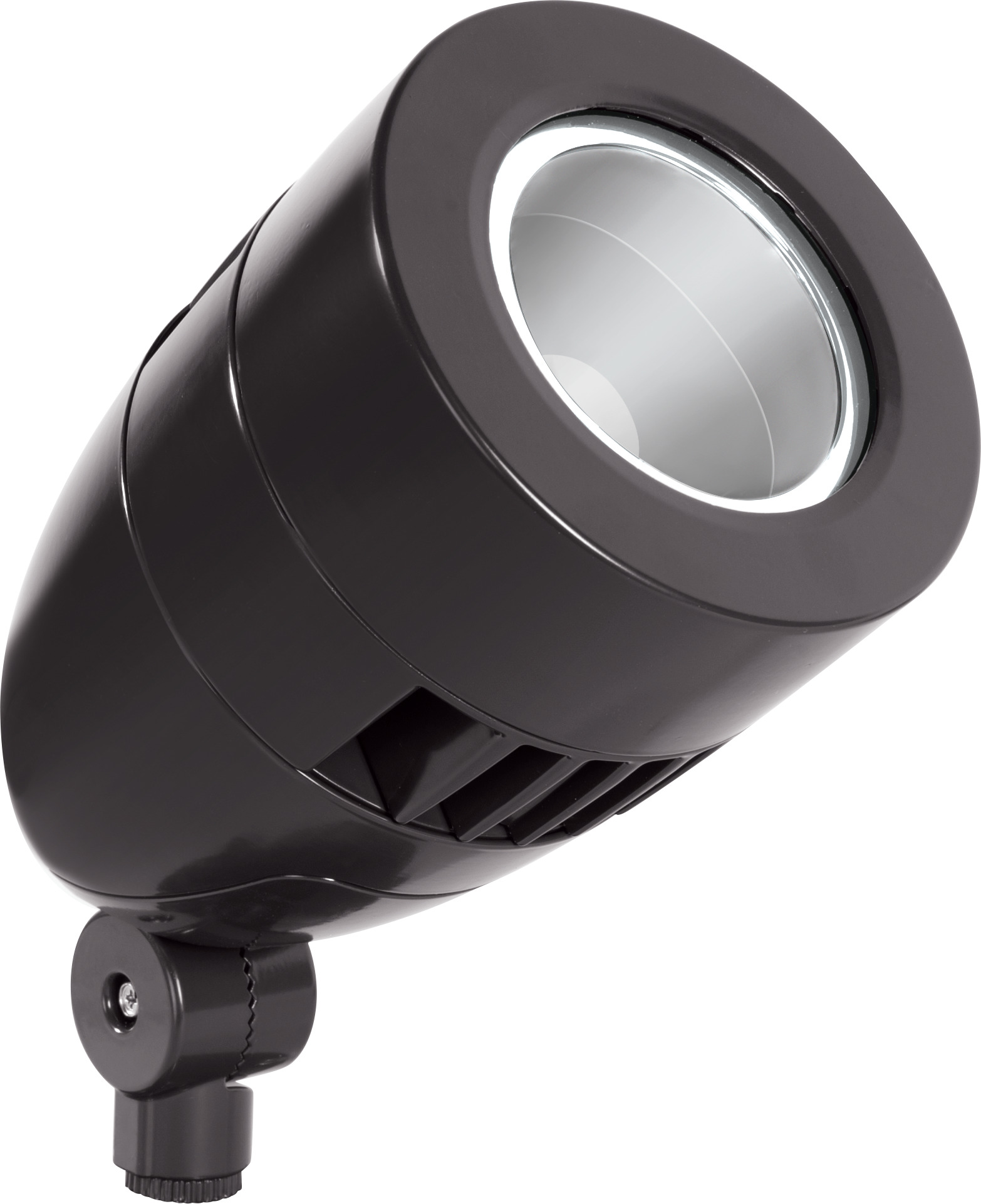 HNLED13A LFLOOD Bullet Shape Landscape Light With Narrow Spotlight Reflector, 14 W Fixture, 120/208/240/277 VAC, Bronze Housing