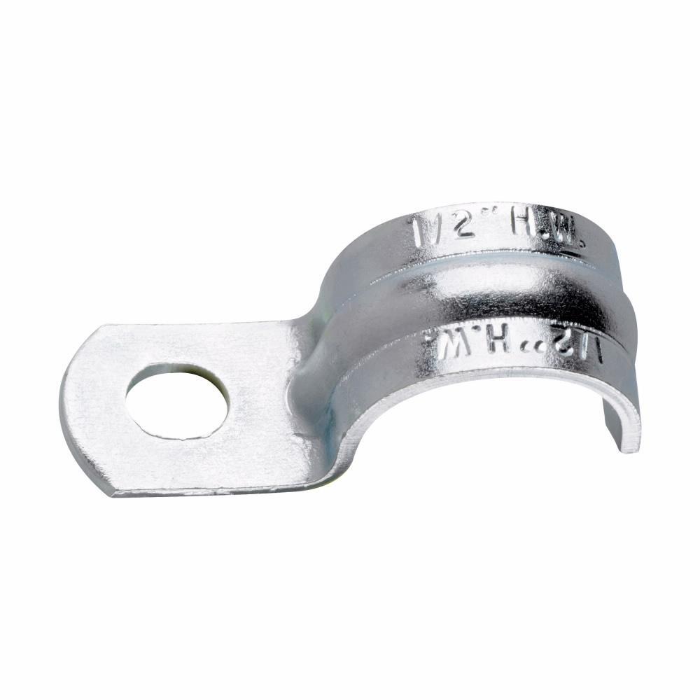 410 1-Hole Heavy Gauge Conduit Clamp, 1/2 in Conduit, Steel