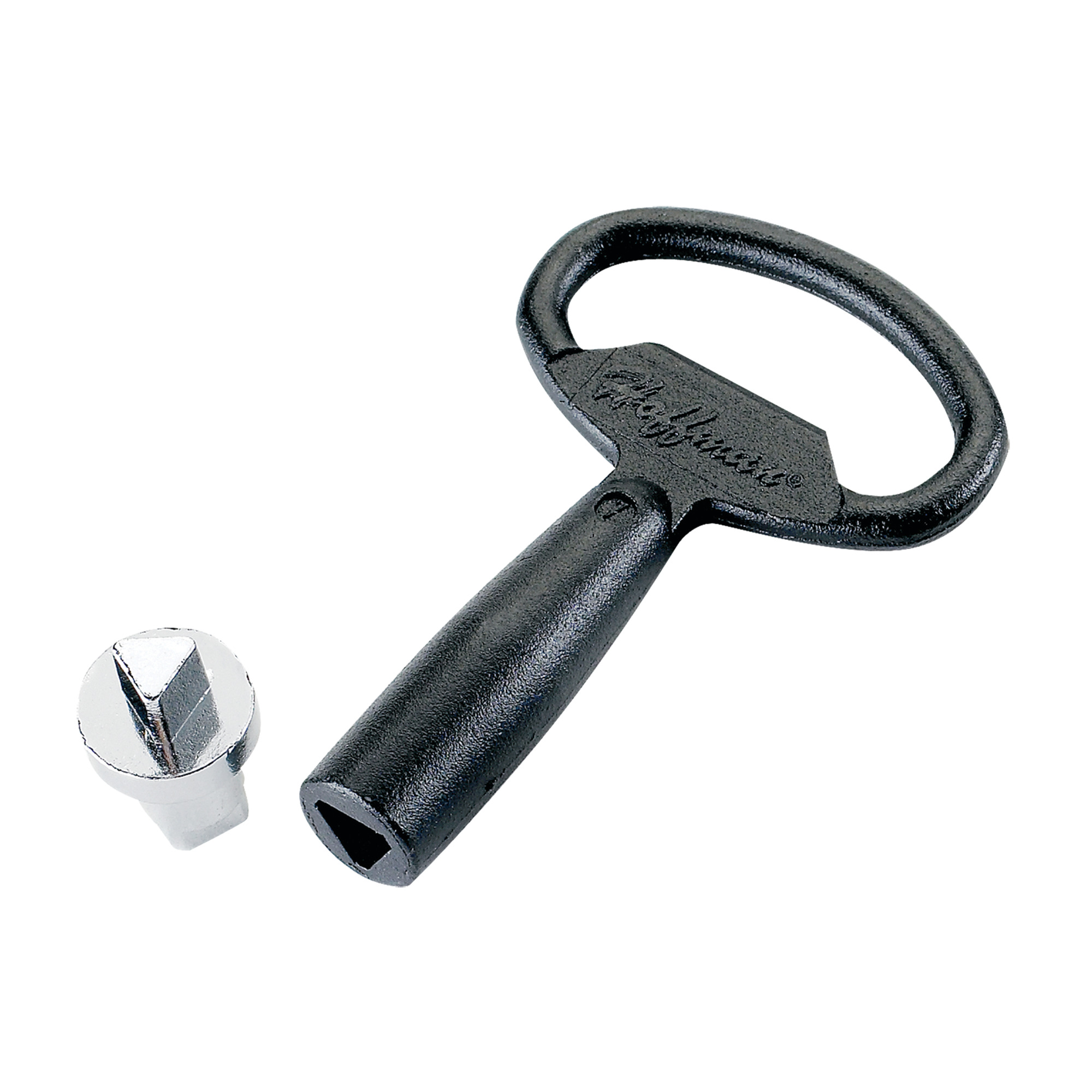 CLKTM7 CWY Triangle Lock Insert With Key, 7 mm Handle, For Use With CONCEPT and FUSION G7 Type 4/12 Wall Mount Enclosures, Polished Chrome