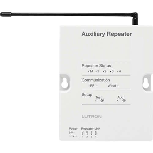 RR-AUX-REP-WH Auxiliary Repeater for RA3 Systems with DC Adapter, 30ft RF Signal Extension, Clear Connect Type A, 120V, White