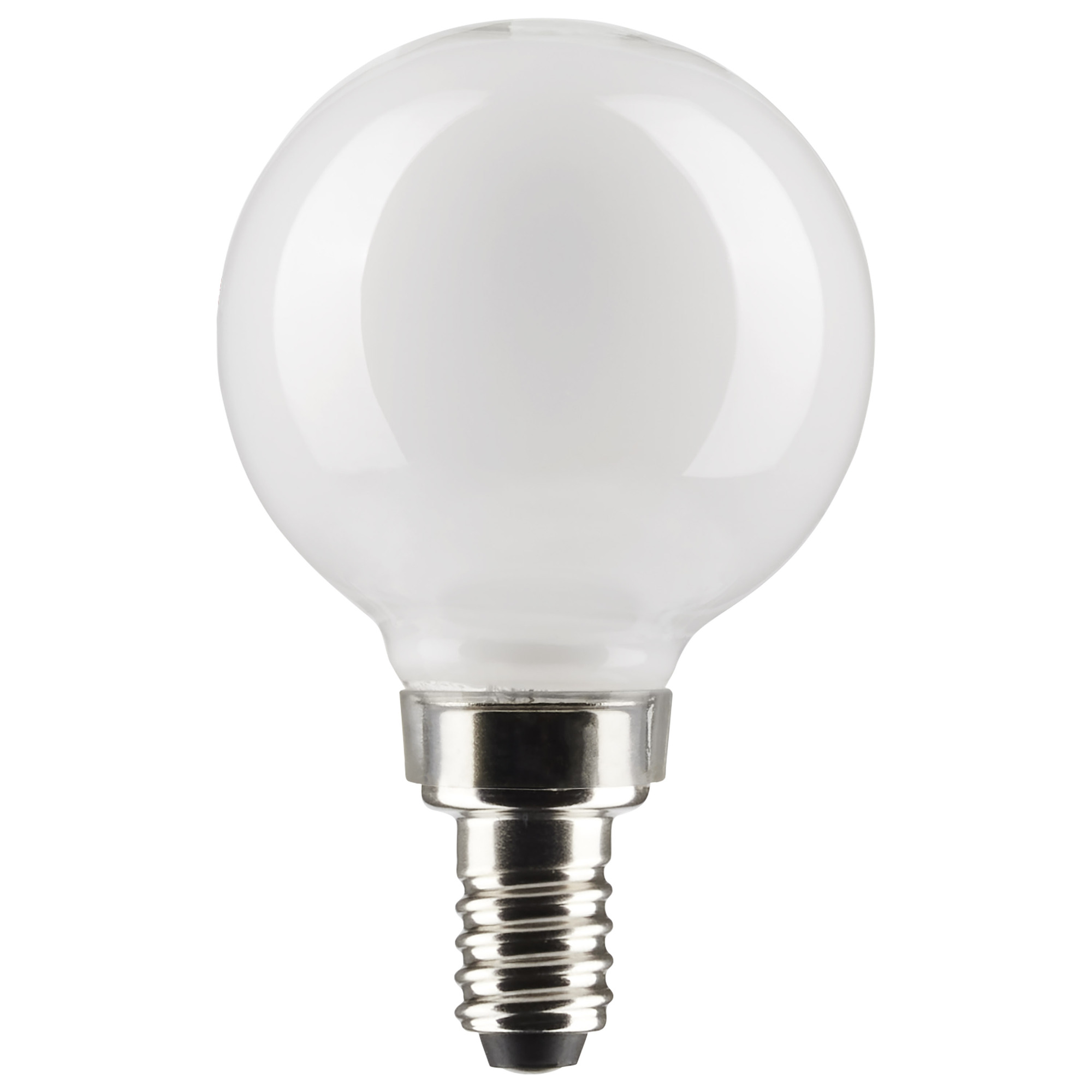 S21214 Dimmable Light Bulb, 5.5 W, 60 W Incandescent Equivalent, E12 Lamp Base, G16.5 Shape, 500 Lumens