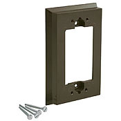 6197 Decora 1-Gang Combination Shallow Wall Box Adapter, For Use With Decora GFCI Device, Plastic