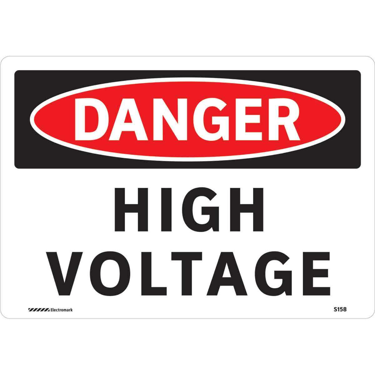 102443 3-In-1 Rectangular Danger Sign, DANGER, 7 in H x 10 in W, Black/Red on White, Aluminum, Fastened Mount