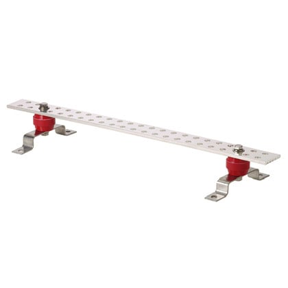 GB2D0056TPI-1 StructuredGround Type GBD Flat Grounding Busbar, 60 in L x 2 in W, 56 Holes, 600 V AC, Copper