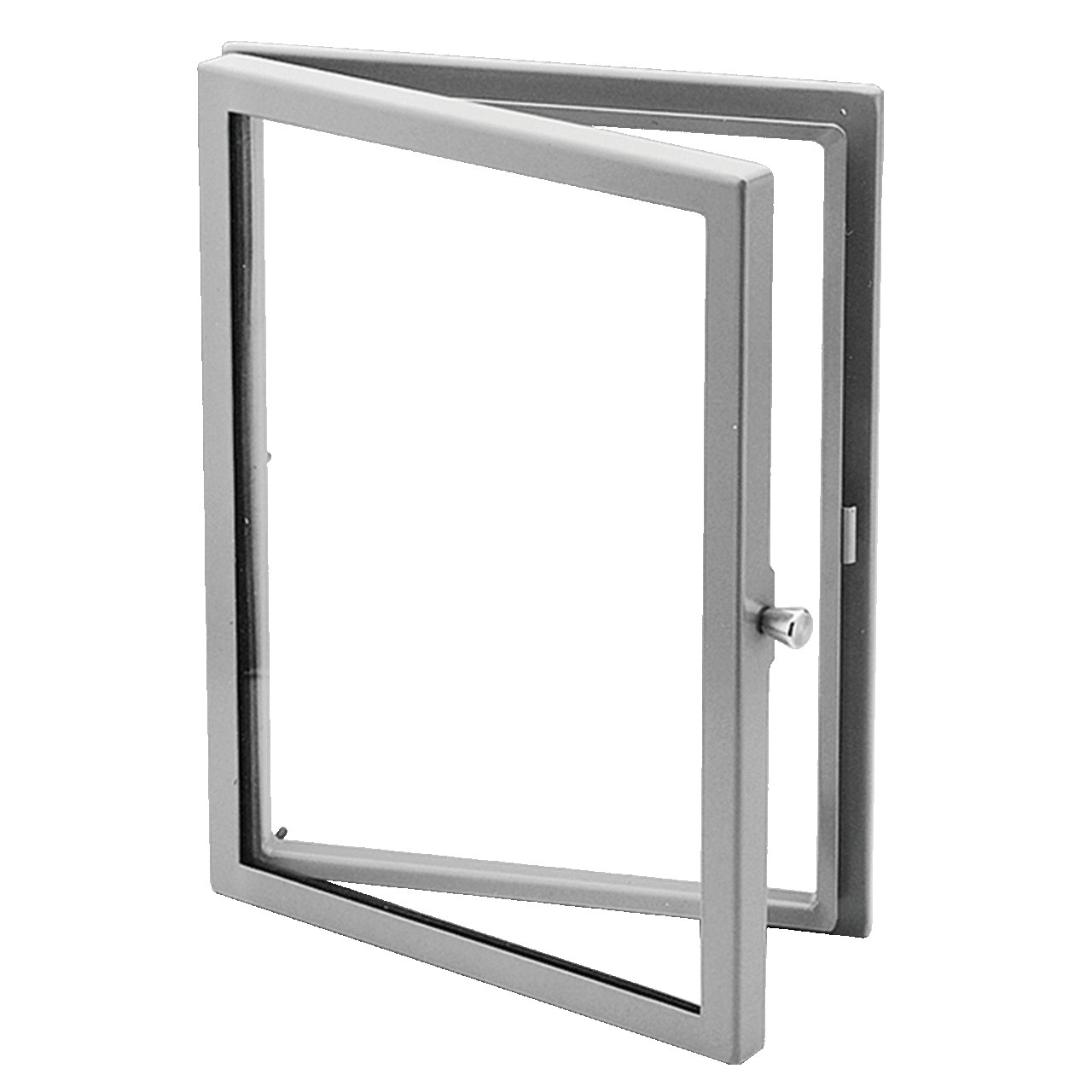 APWK2420H A80W Hinged Window Kit, 22.28 in H x 18.28 in W, 22.44 in H x 18.44 in W Cut Out, 24 in H x 20 in W x 1.49 in D, Steel, Medium Gray, Polyester Powder Painted