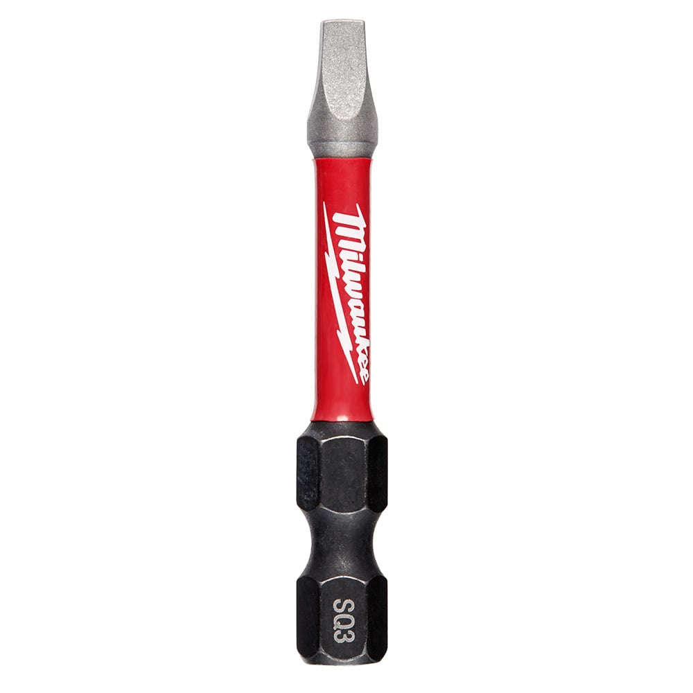 48-32-4473 Shockwave Impact Duty Impact Power Bit, #3 Square Point, 2 in OAL, 1/4 in, Alloy Steel