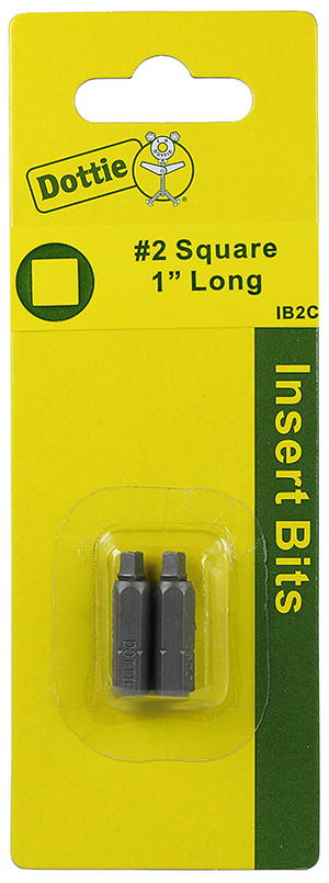 IB2C 2-Piece Carded Insert Bit, #2 Point, 1 in OAL, Steel