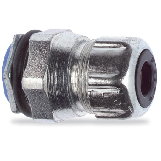 2640 T&B Chase Liquidtight Strain Relief Chase Cord Connector, 3/4 in Trade, 1/2 to 5/8 in Cable Openings, Steel