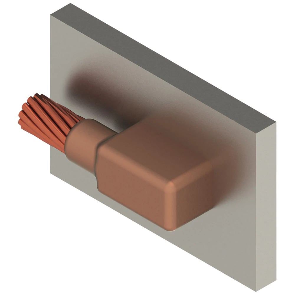 VLC2LLH Cadweld Type VL Weld Metal Mold, 3/0 AWG Concentric Conductor, Cable to Steel Connection, Graphite