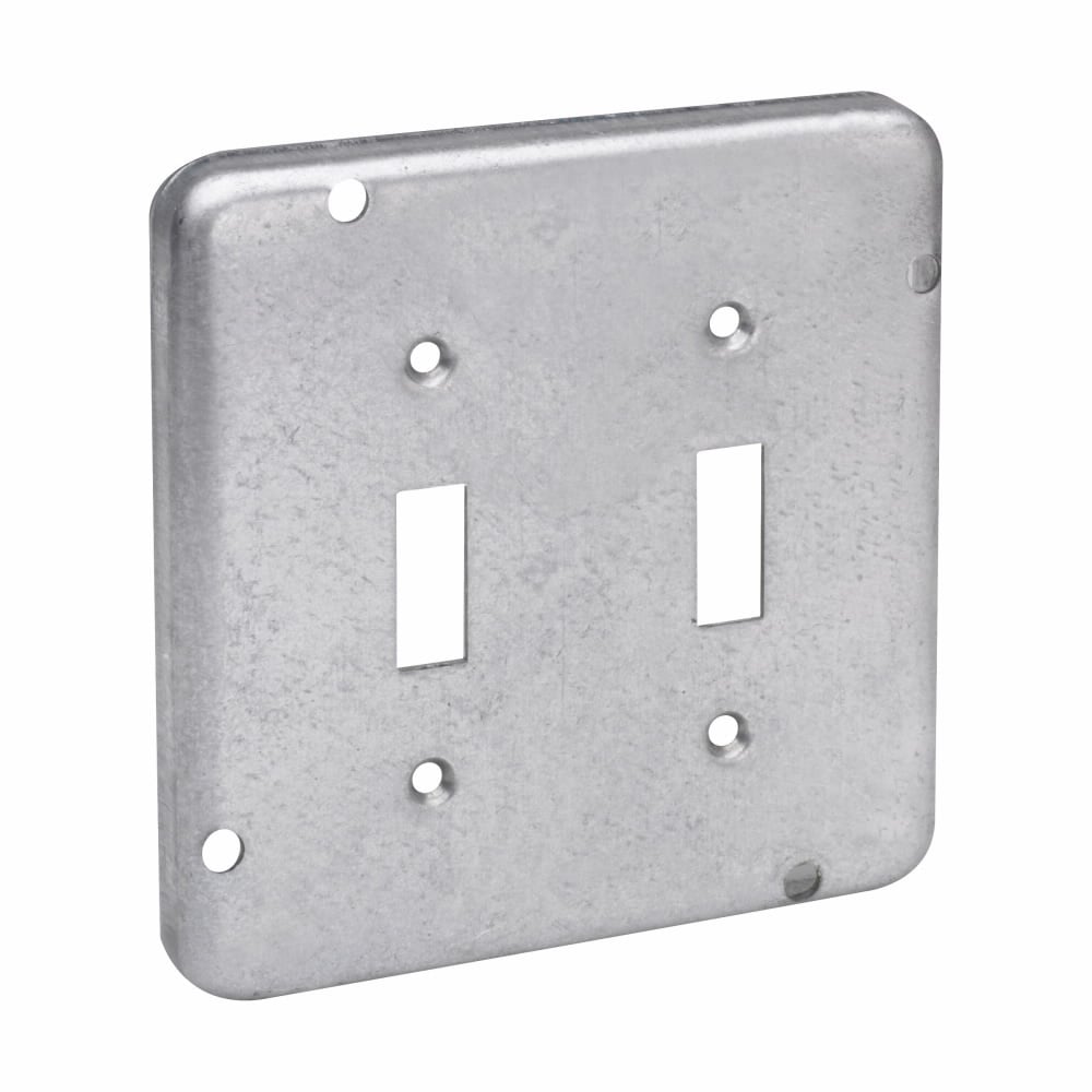 TP726 Thepitt Box Cover, 4-11/16 in L x 4-11/16 in W x 1/2 in D, Raised Surface Cover, Steel