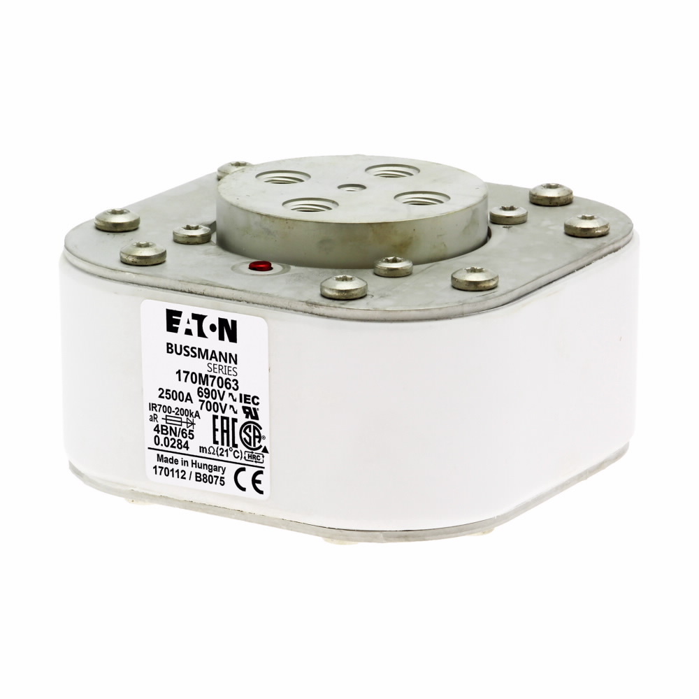 170M7063 High Speed Semiconductor Fuse, 2500 A, 1 kV AC, 200 kA Interrupt, Class: AR, Square Body