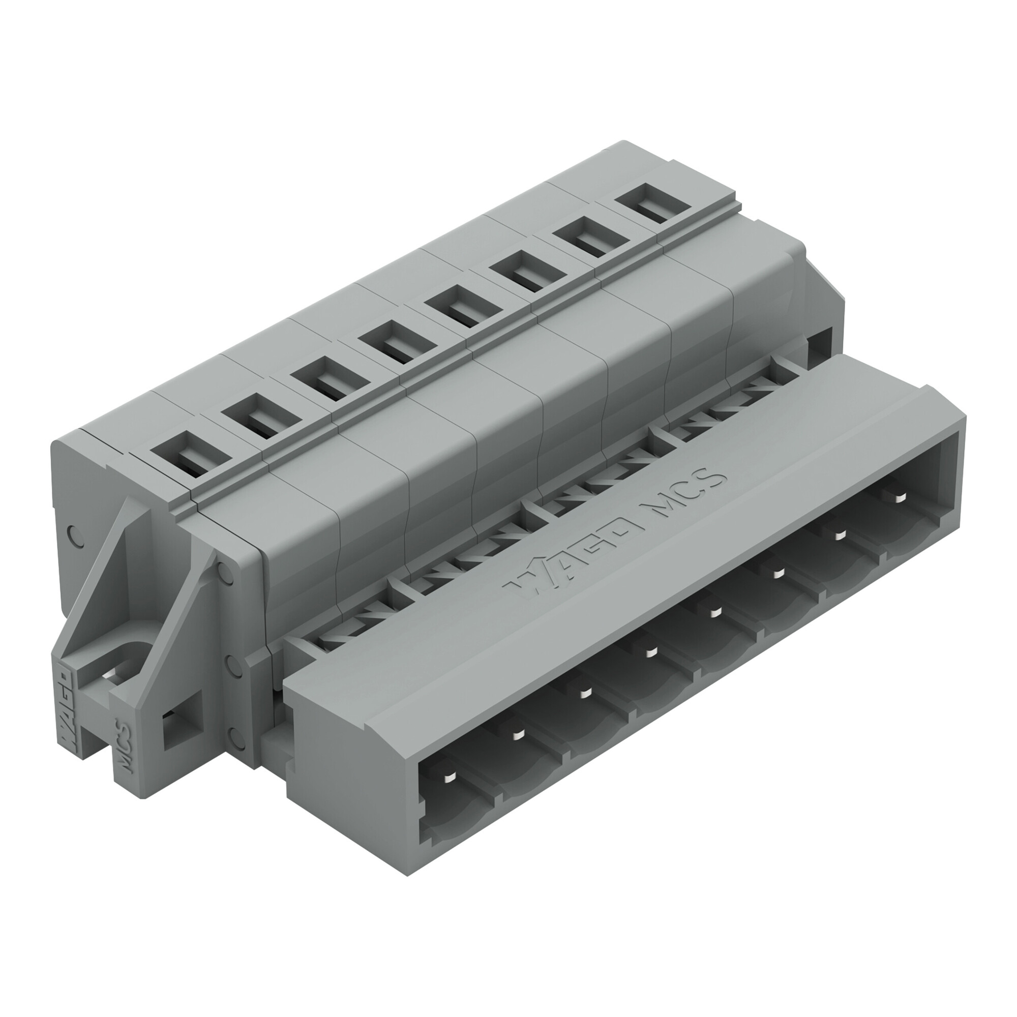 231-608/019-000 Operating Tool 1-Conductor Male Connector, 630 V, 12 A, 28 to 12 AWG Wire, 8 Poles, Panel Mount
