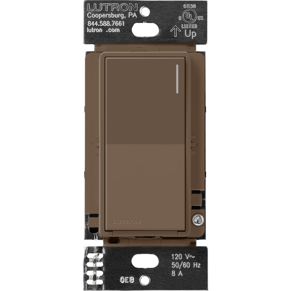 RRST-8ANS-EP Sunnata RF Neutral Switch for RA3 Systems, 8 Amp, 1 Pole/Multi-Location, Neutral Required, 120V, Espresso