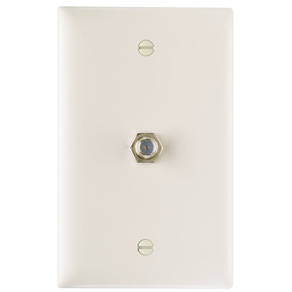 TPCATV-LA Standard Phone Wallplate, 1 Gangs, 4.7 in L, Thermoplastic, Box Mount