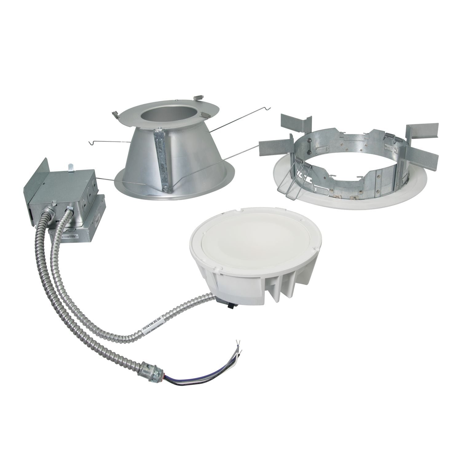 HC8R25D010 Halo Commericial HC8R Remodel Downlight Retrofit Kit, LED Lamp, IC Insulation, 120 to 277 V, 8.73 to 10.3 in Ceiling Opening, Steel Housing