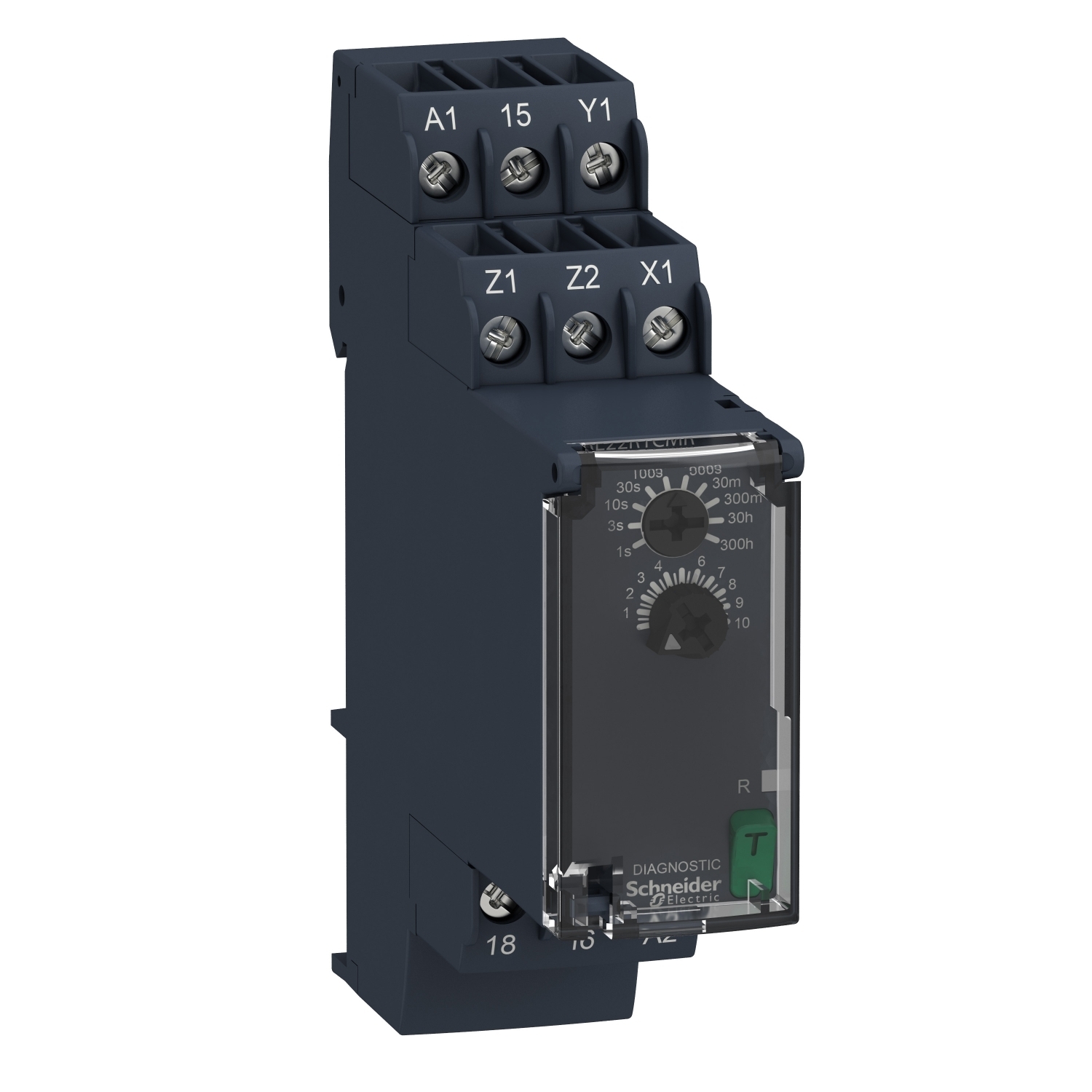 RE22R1CMR Zelio Timing Relay, 0.05 s to 300 hr Setting, 24 to 240 V AC/DC, 1NO-1NC 1 Form A/1 Form B Contact