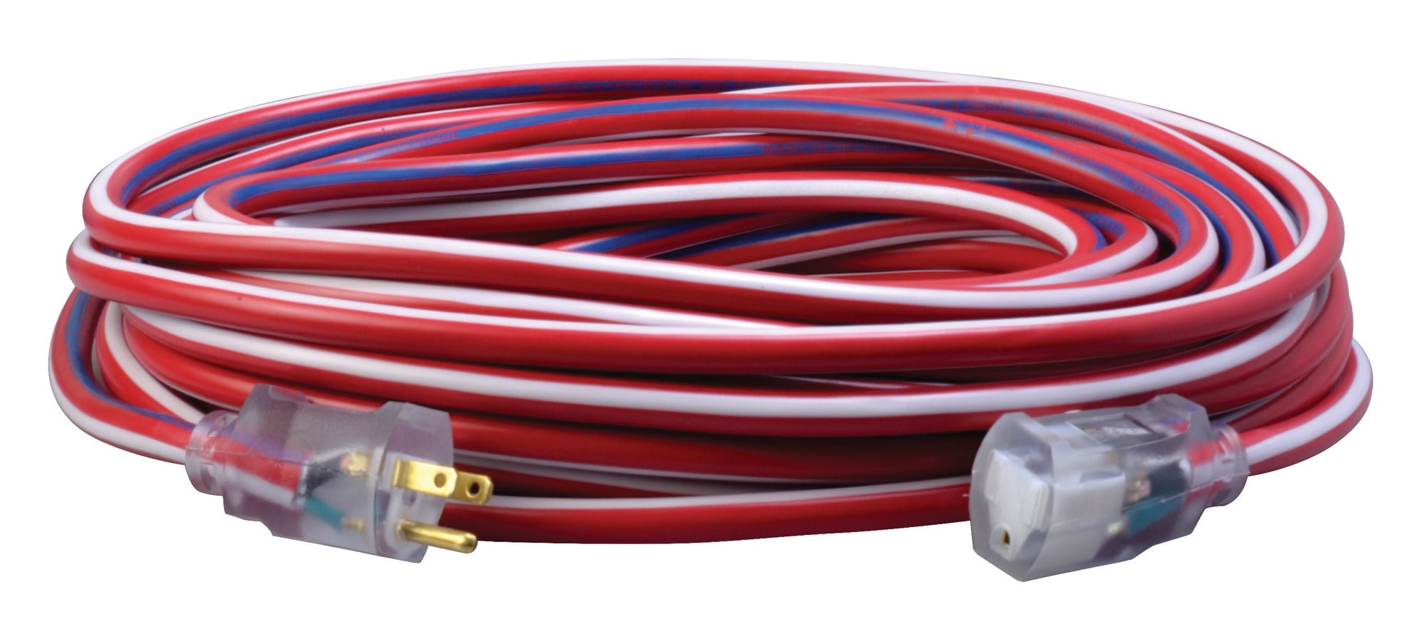 2548SWUSA1 Type SJTW Heavy Duty Extension Cord With Lighted Ends, 125 VAC, 15 A, 50 ft L Cord, 3 Conductors