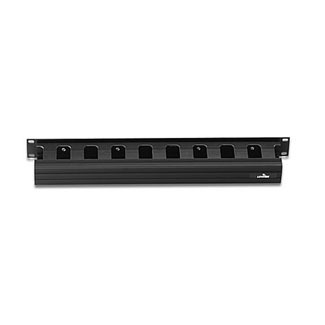 491RU-HFO Versi-Duct 1-RU Front Slotted Duct Horizontal Cable Management With Concealing Cover, 5-3/4 in W, PVC, Black