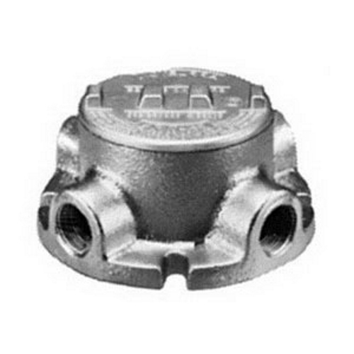 Unilets; GRF Conduit Outlet Box; 18 Cubic-Inch, Aluminum, Threaded, Flanged Base Mount