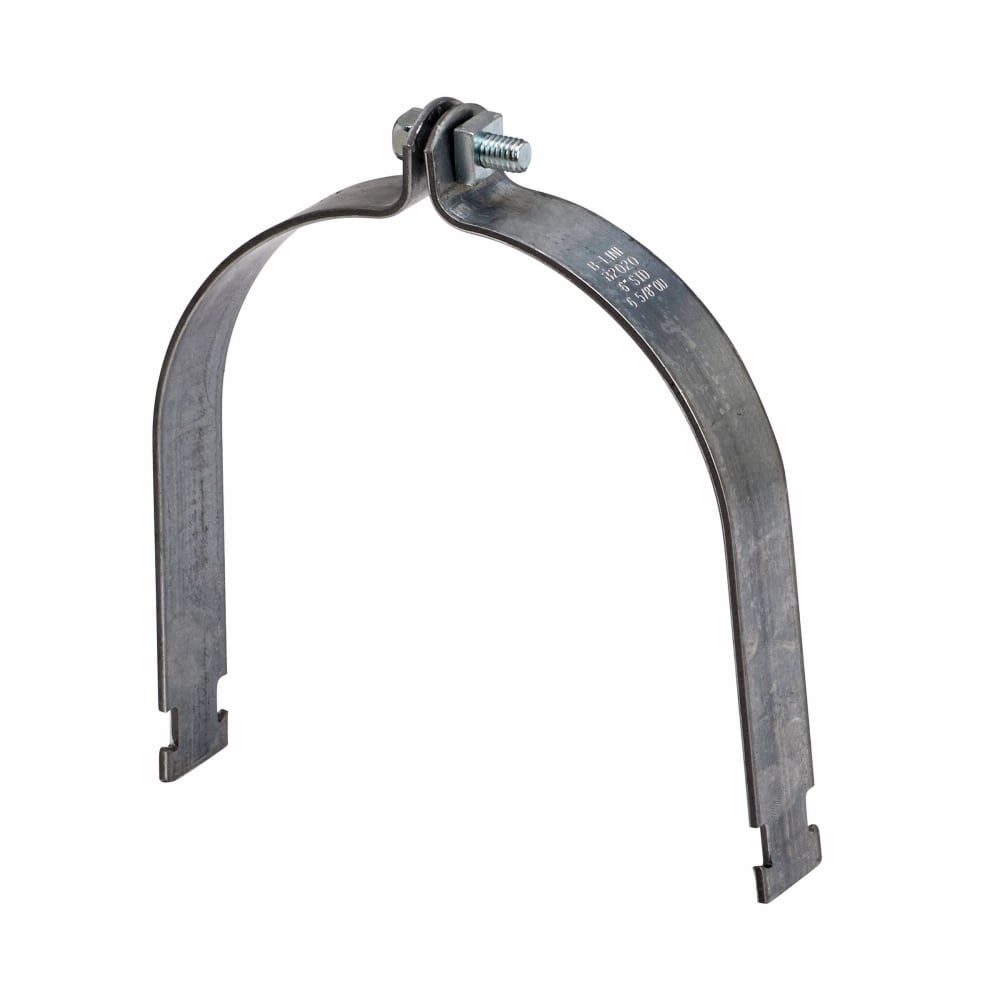 B2056ZN B2000 2-Piece Pipe Clamp, 1000 lb Load, 4-3/8 in OD, Low Carbon Steel