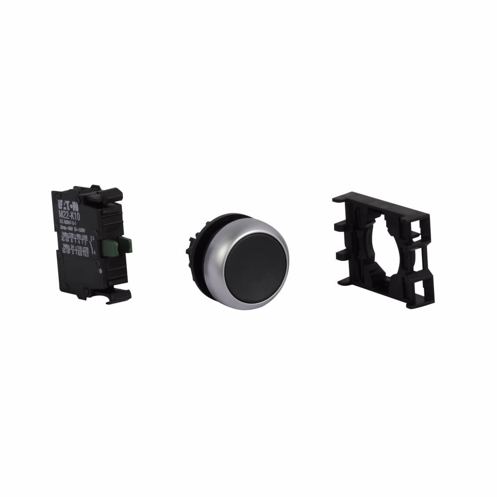 M22-D-S-K10 Modular Non-Illuminated Pushbutton, 22.5 mm, 1NO Contact, Black