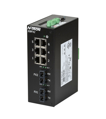 308FX2 Industrial Ethernet Switch with Monitoring, SC 2km