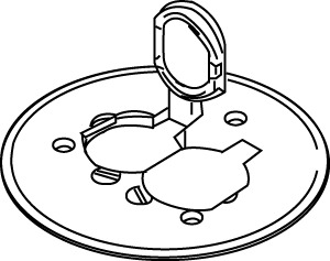 Round Duplex Cover Plate; Brown