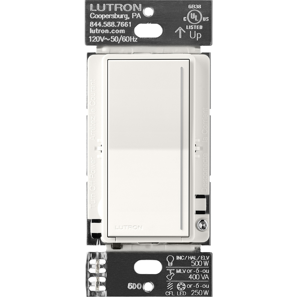 RRST-PRO-N-BW Sunnata RF PRO LED+ Touch Dimmer for RA3 Systems, Phase Selectable, LED/ ELV/ MLV, Neutral Required, 120V,RRST-PRO-N-BW,Brilliant White
