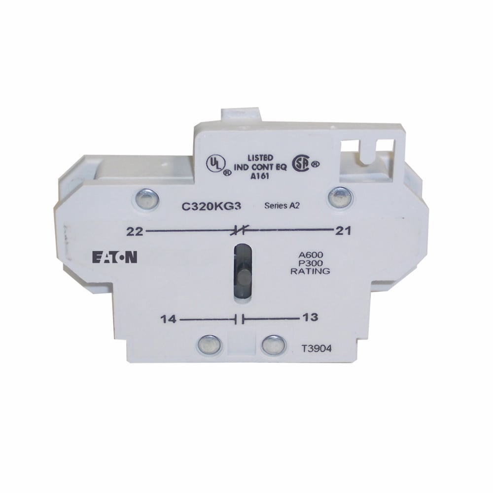 C320KG3 Auxiliary Contact Kit, 600 V AC, 10 A, 2 Contacts