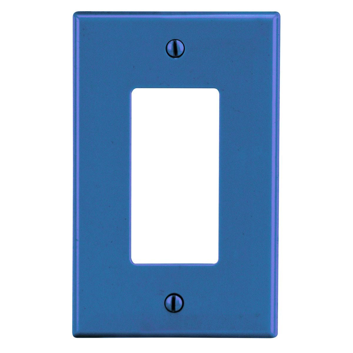 PJ26BL Mid-Size Wall Plate, 1 Gangs, 3.15 in W x 4.94 in H, Polycarbonate Thermoplastic, Blue