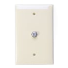 Midsize Video Wall Jack, F Connector, Light Almond