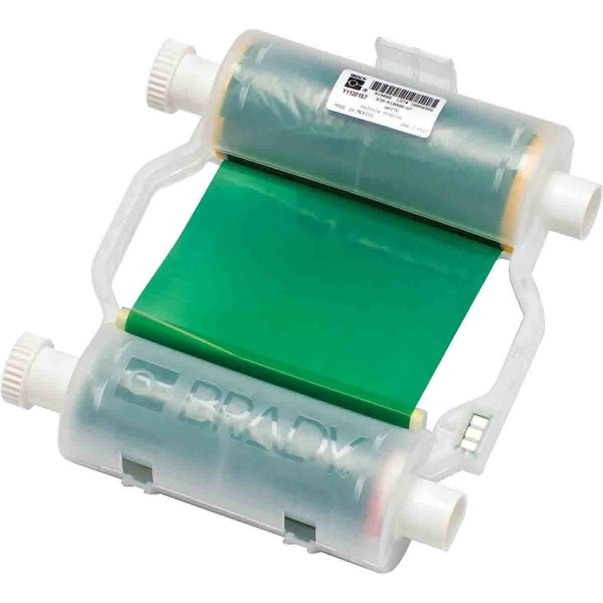 B30-R10000-GN B30 R10000 1-Color 1-Stage Heavy Duty Printer Ribbon, 200 ft L x 4.33 in W, Resin, Green