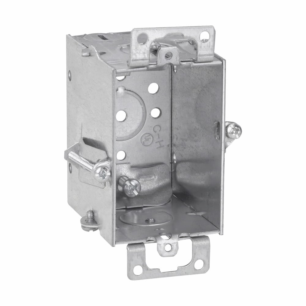 TP163 Thepitt Gangable Welded Switch Box, Steel, 12.5 cu-in Capacity, 1 Gang, 1 Knockout