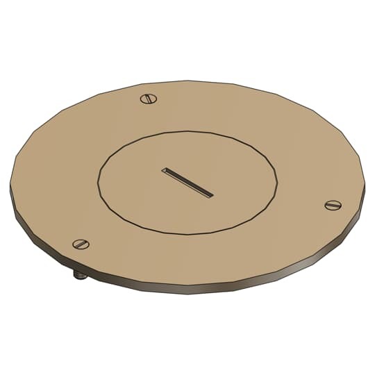 P-60-2 Steel City Cover Plate, 4 in Dia, Brass