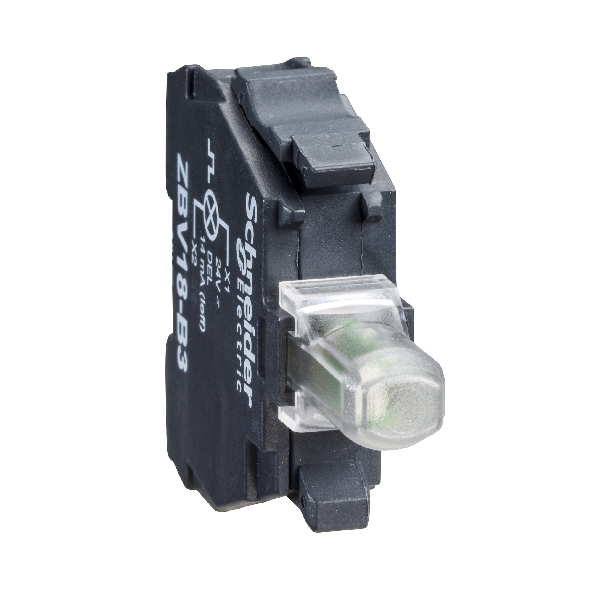 ZBV18B3 Harmony Flashing Light Block, 22 mm, LED Lamp, 24 V AC/DC, Screw Clamp Terminal, Green
