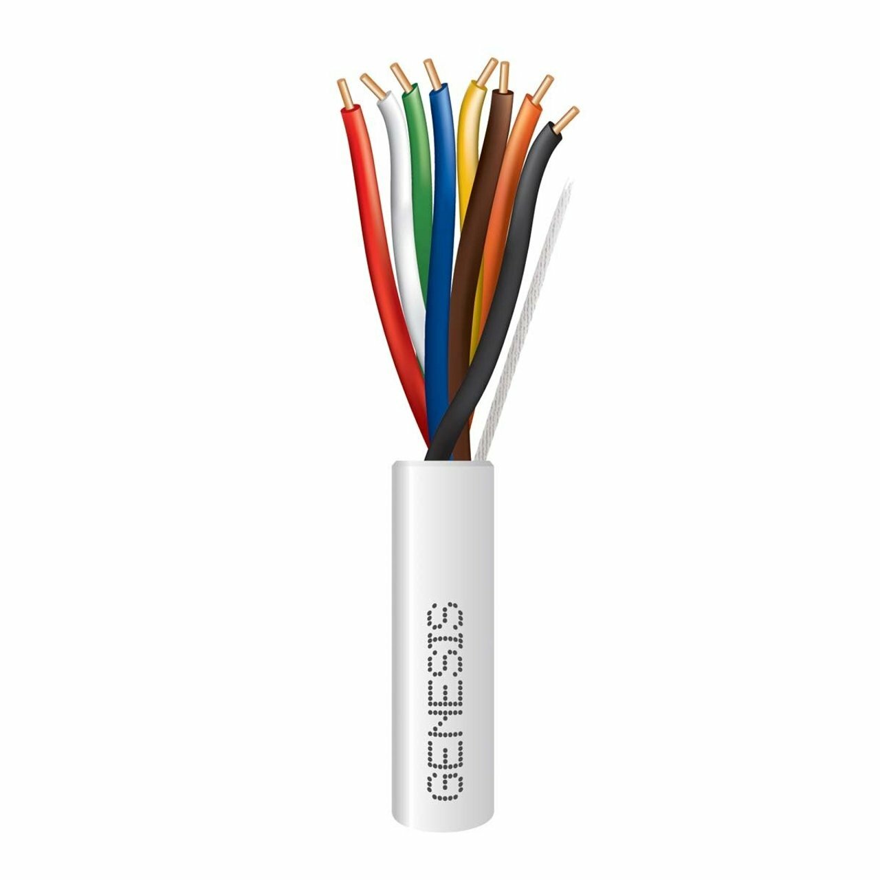 18/8 SOLID THERMOSTAT CABLE - 4 X 250 FT REEL - WHITE