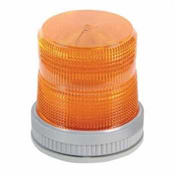 105XBRMA120A Xtra-Brite Multi-Mode Flashing Beacon, 120 V AC, LED Lamp, 3-3/4 in Dia, Screw Mount, Amber, UL 1598A, UL 595, cUL Listed, Class I, Div 2, Groups A, B, C, D, Class II, Div 2, Groups F, G, Class III