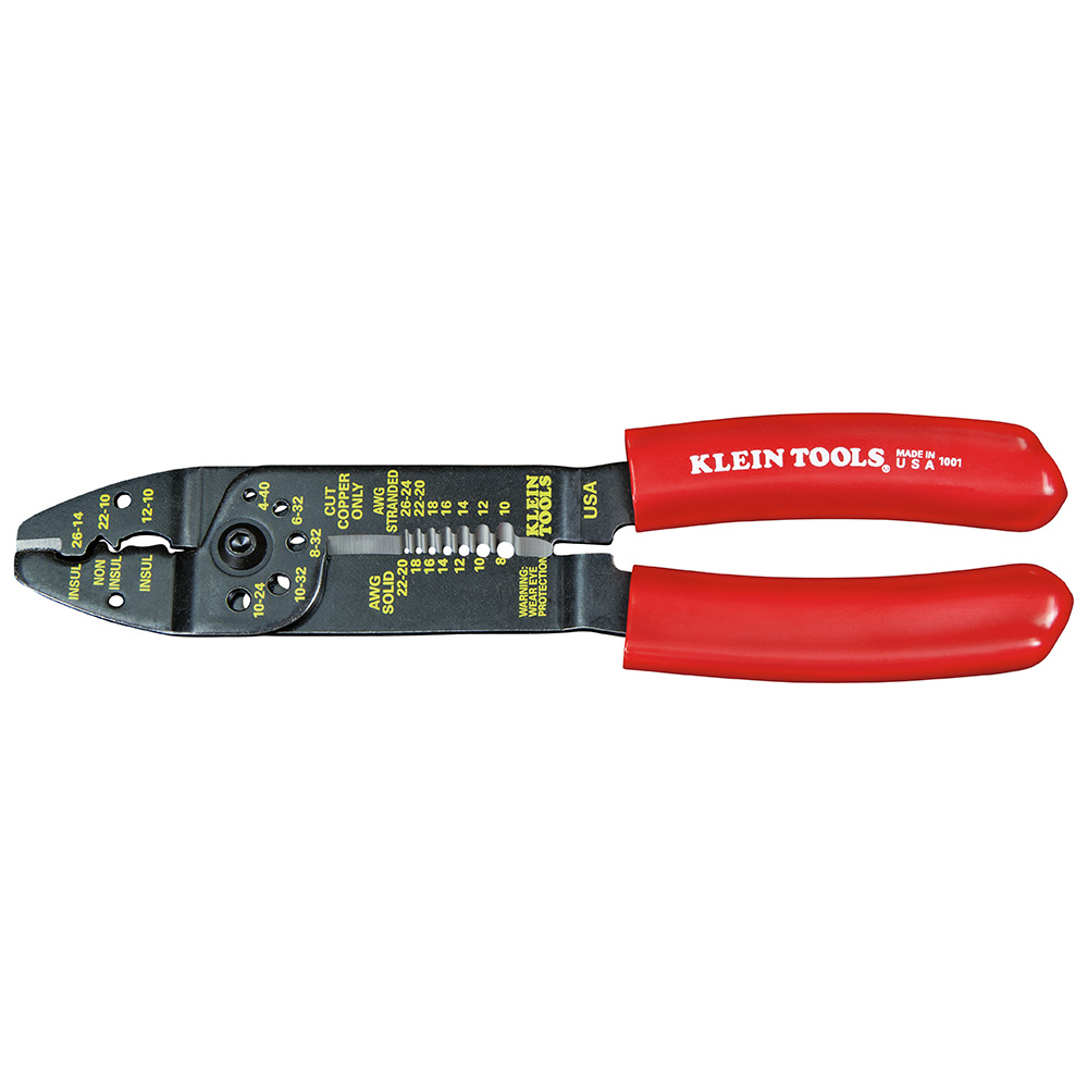 1001 Multi-Tool Electricians Wire Stripper/Cutter, 22 to 8 AWG Stranded, 26 to 10 AWG Cable/Wire, 7 to 8 mm Shearing
