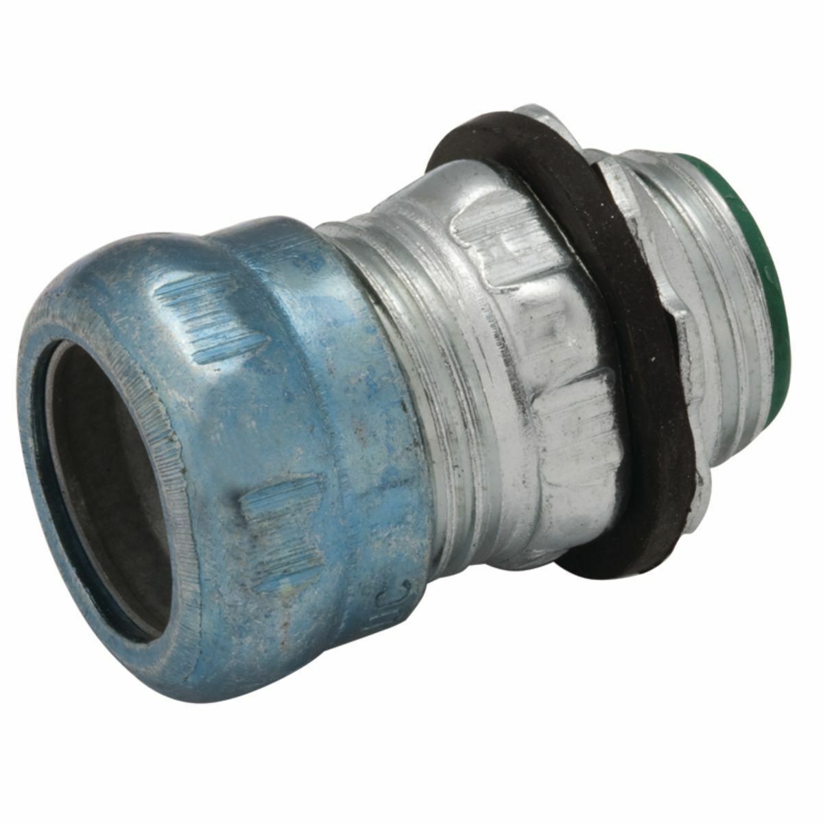 2966RT Insulated Raintight Compression Connector, 4 in Trade, For Use With EMT Conduit, Steel, Electro-Plated Zinc