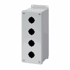 Extra-Deep Pushbutton Enclosure Type 4, 2PBx30.5mm 6x4x4.75in, Gray, Steel