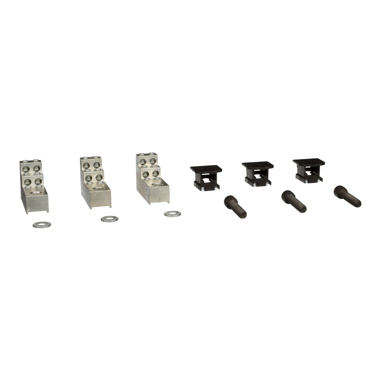 PDC6HD6 PowerPact MasterPact 3-Piece Power Distribution Connector Kit, For Use With 15/100 A HD, HG, HJ, HL Frame Circuit Breaker, 14 to 2 AWG Wire, Aluminum