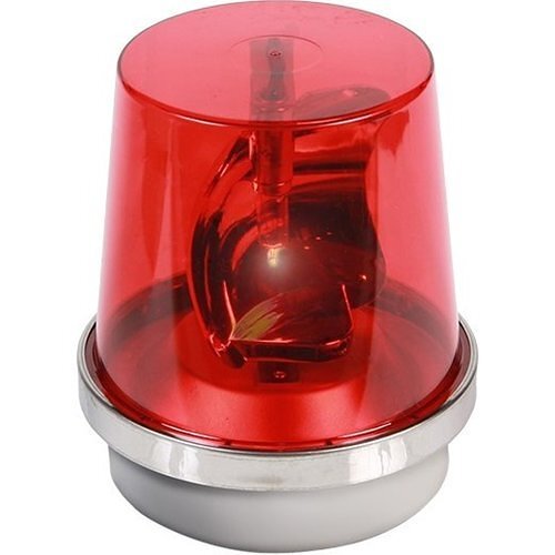 52R-N5-40WH 52 Series Weatherproof Rotating Beacon, 120 V AC, Halogen Lamp, 6 in Dia, Screw Mount, Red, UL 1638, cUL Listed