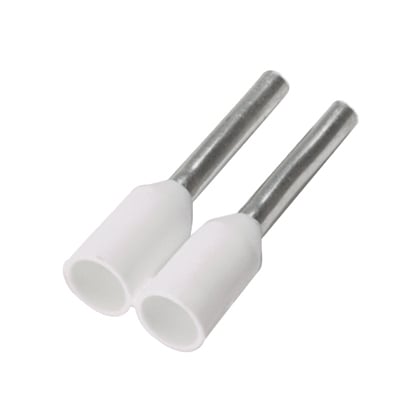 FSD75-8-DSL10 Reel Smart Type FSD DIN End Sleeve On-Strip Single Insulated Wire Ferrule, 20 AWG Stranded Conductor, 0.6 in L, Copper, White