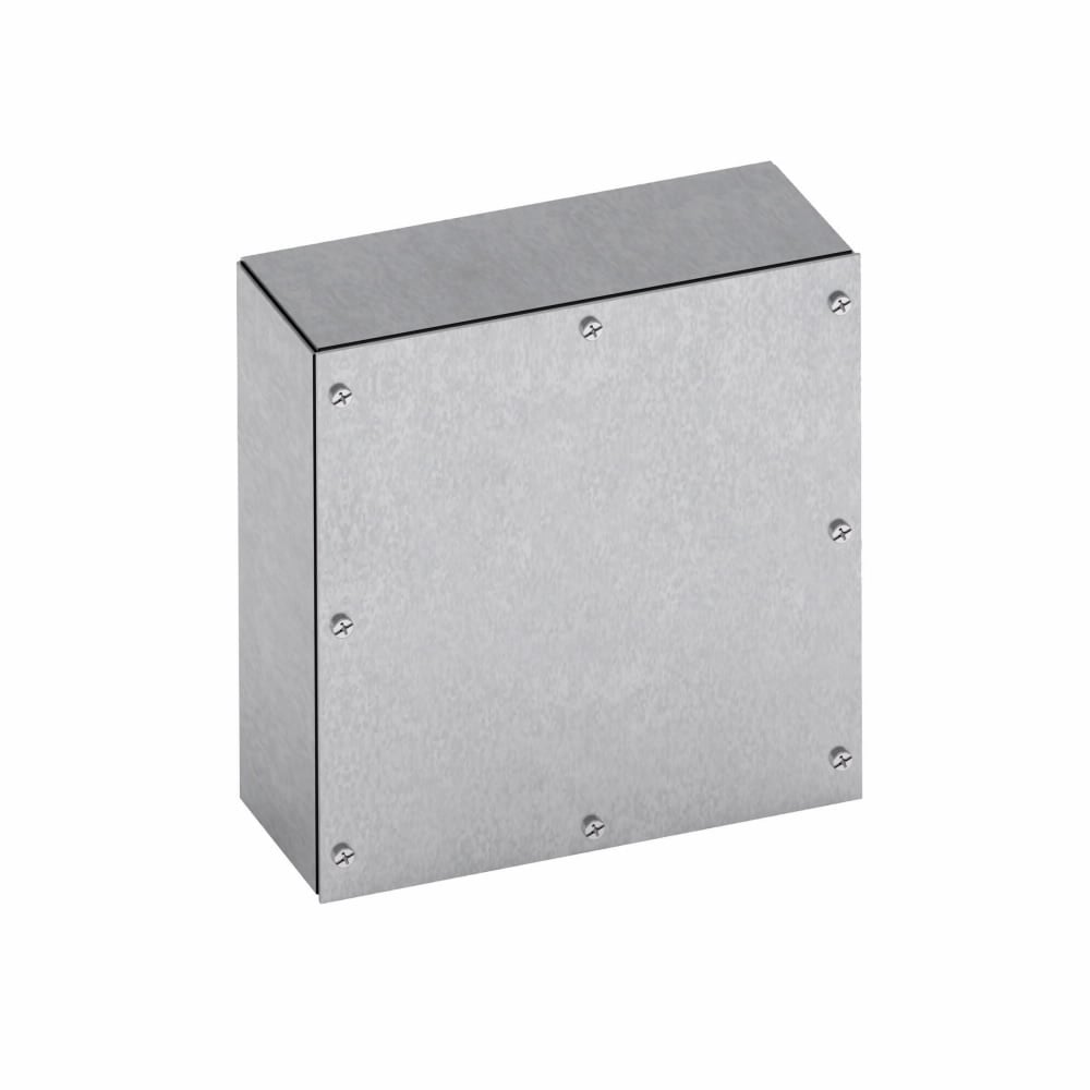 Type 3/3R junction boxes, 10" height, 4" length, 10" width, NEMA 3 and 12, Screw cover, SCG enclosure, Surface mounted, Small single door, No mounting provisions, Galvanized steel, Oil-resistant gasket, gasketed screws