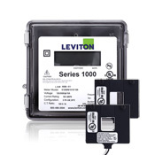 1O240-2W VerifEye 1000 1-Phase 3-Wire Surface Mount Split Meter Kit, 120/240 V AC, 200 A, LCD Display, Isolated Pulse Output Communication