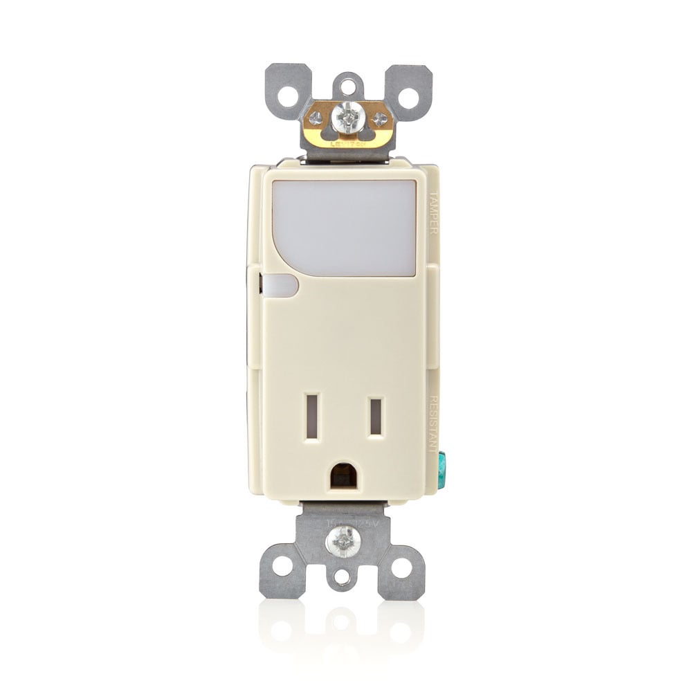 T6525-T Decora Tamper-Resistant Combination Receptacle, 15 A at 125 V AC, 60 Hz, 1 Poles