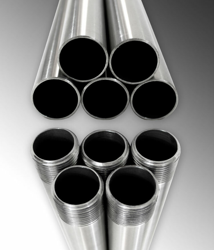S51510CTWT Threaded Intermediate Metal Conduit With Coupling, 1-1/2 in Trade, 1.703 in ID x 1.883 in OD, 10 ft L, 304 Lite Wall Stainless Steel