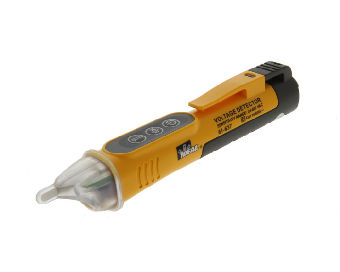 61-637 Non-Contact Voltage Tester With Flashlight, Battery, 24 to 600 V AC Max Working
