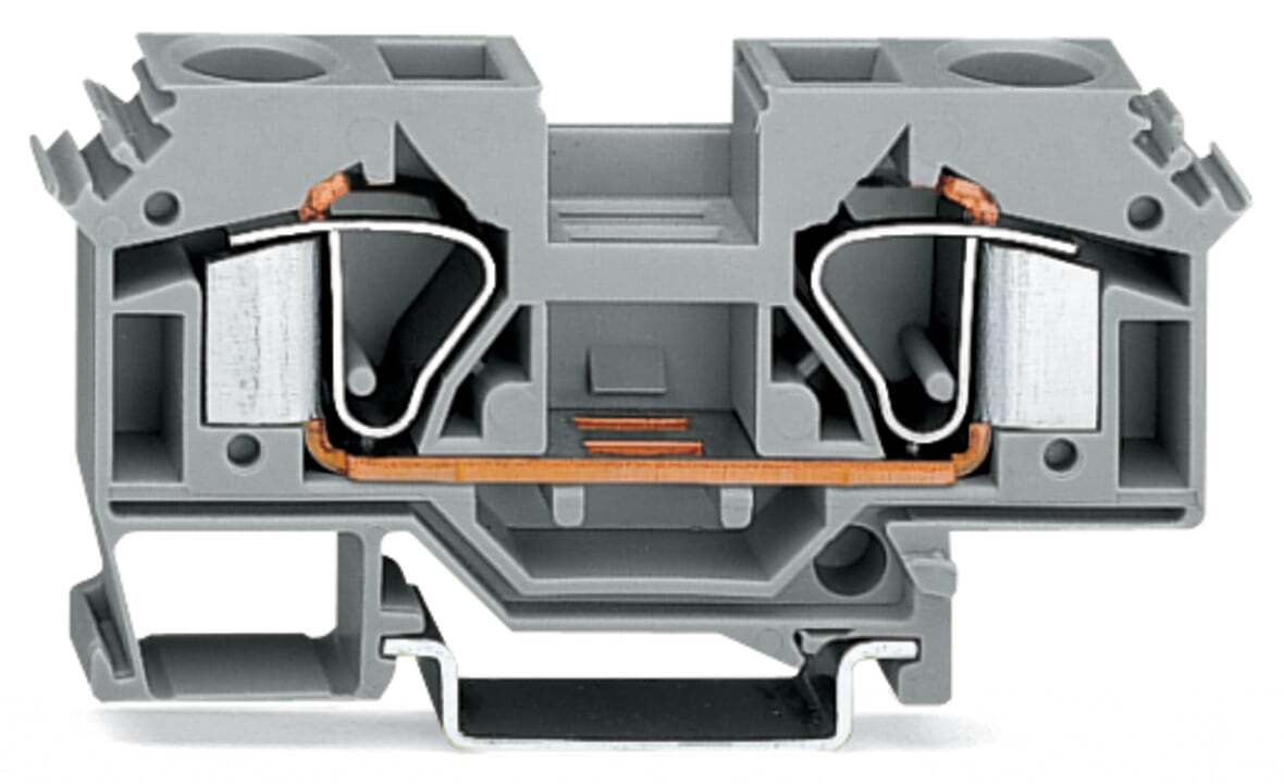 283-601 Operating Tool Conductor Terminal Block, 800 V, 76 A, 24 to 6 AWG Wire, 1 Poles, DIN Rail Mount