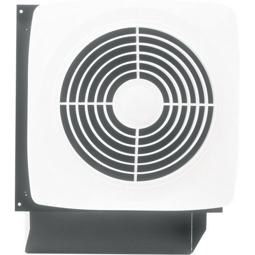 Broan 10-Inch 270 CFM Through Wall Ventilation Fan, White Square Plastic Grille, 7.0 Sones